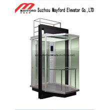 Maschinenraumloser Glaskommerzieller panoramischer Aufzug für die Besichtigung